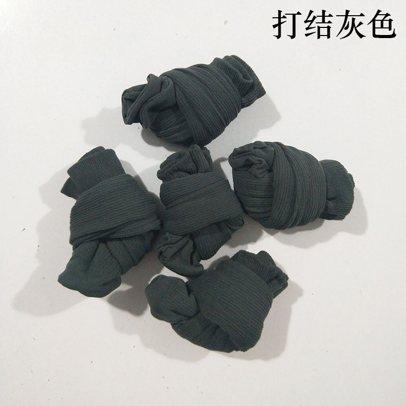 Полоски-носки с узлом серые