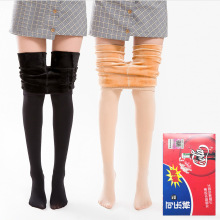 秋冬款加绒加厚可乐裤200克锦纶高密一体裤打底裤连裤防污光腿裤