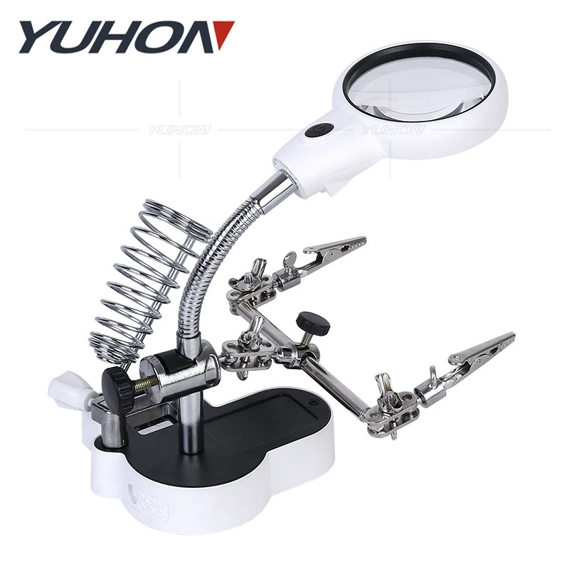 11 раз Электрический паяльник мастерская печатная плата проверка и обслуживание микросхем увеличительное стекло Вспомогательный зажим USB внешний источник питания