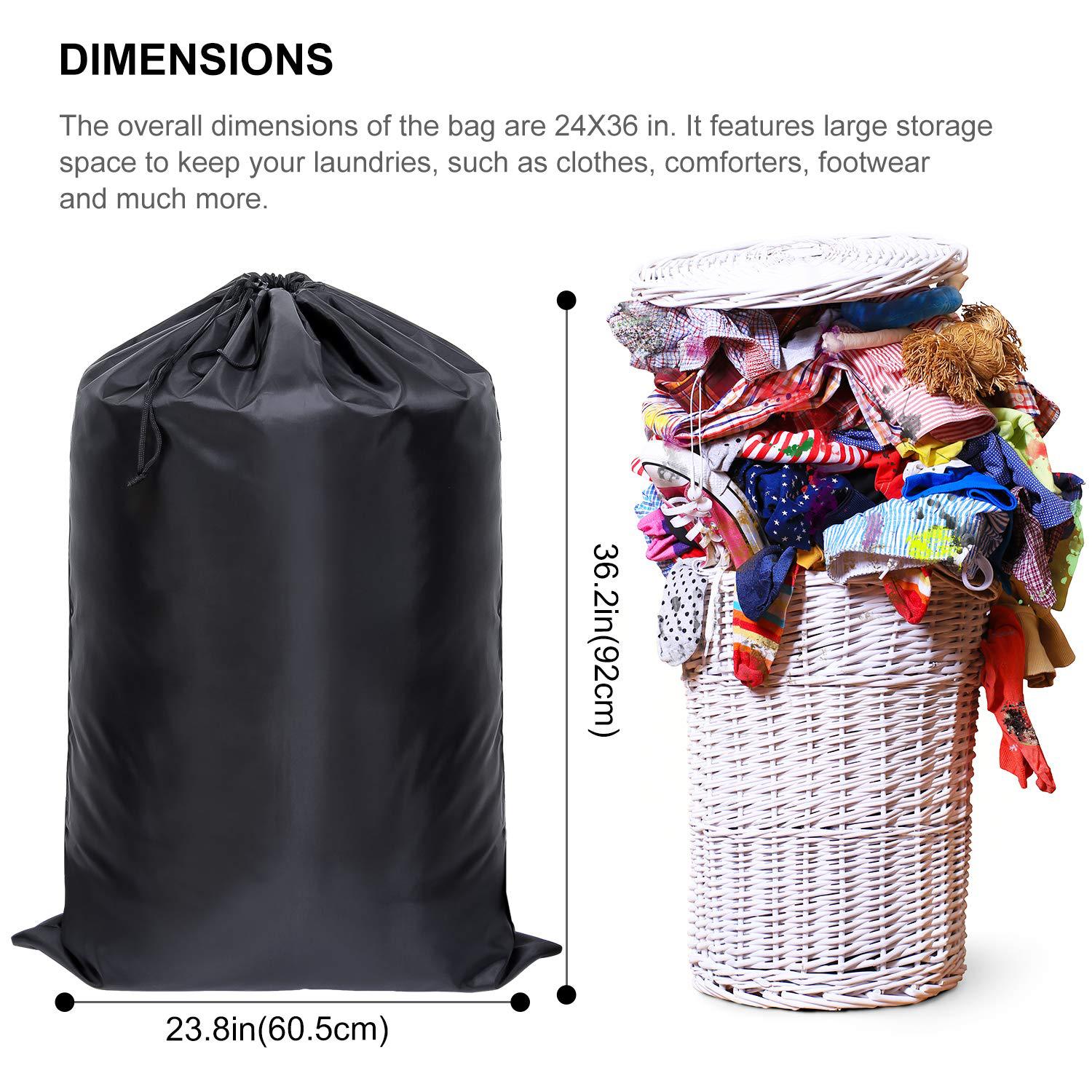 Negro comercio exterior de poliéster impermeable pesada mochila bolsa de lavandería camping viaje de gran tamaño bolsa de almacenamiento de ropa