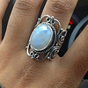 Retro fashionable ring, accessory, wish, suitable for import, moonstone, European style