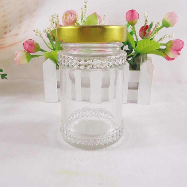 厂家直销高盖辣酱玻璃瓶250ml酱菜瓶辣椒酱瓶芝麻酱瓶密封罐头瓶