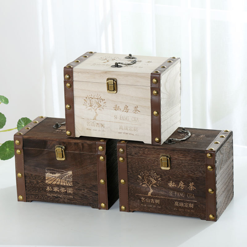 厂家现货木盒订作茶叶盒  茶叶礼盒包装 木质茶叶盒 私房茶盒现货