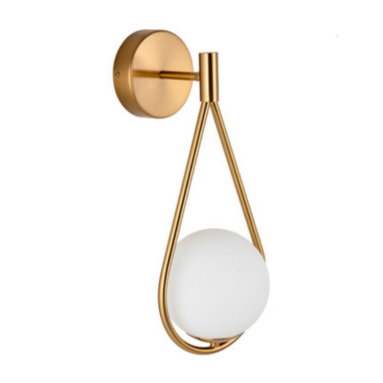 brass modern and minimalistic glass sconce for living room for…