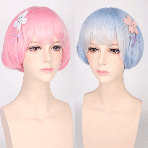 Lord Shengda Life in a Different World from Zero Ram Rem Cosplay Wig Factory Direct Sales