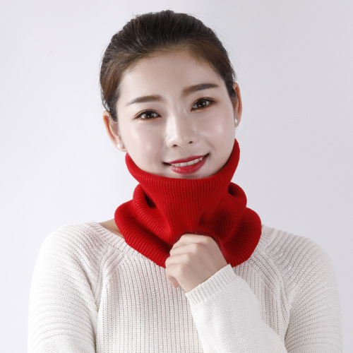 Autumn and winter cashmere neck sleeves for men and women cervical vertebra false collar thickened warm wool knitted neck protector scarf neck scarf pullover