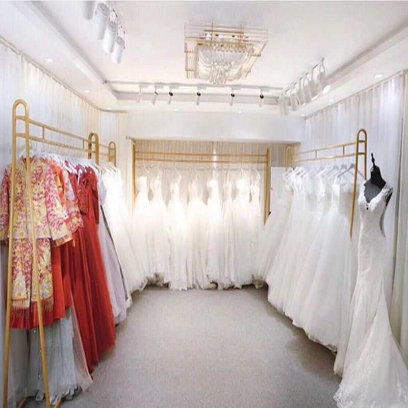 Iron Wedding Display Rack Floor-standing Photo Studio Special Hanging Wedding Dress Rack Studio Dress Cheongsam Floor-standing Shelf