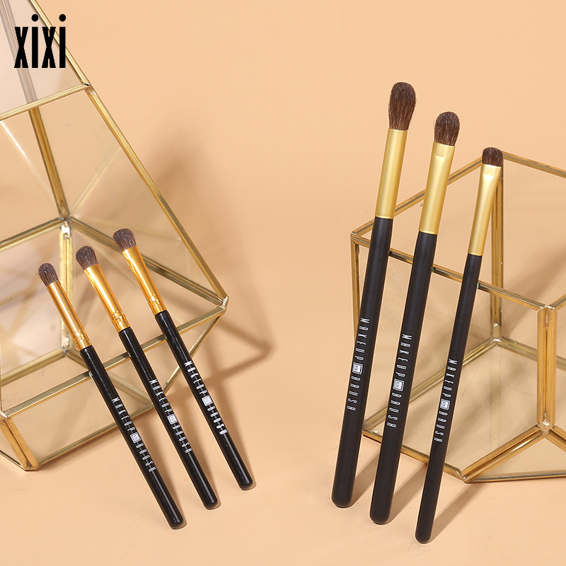 xixi basic eye shadow makeup brush suit 3-piece set makeup beauty tools set brush eye shadow brush female Net Red