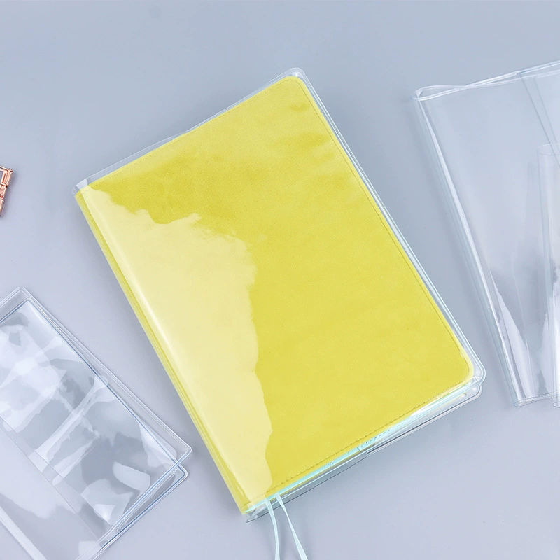 Transparent PVC Book Cover — Waterproof Notebook Jacket for Students, A6 & A5 Options