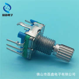 厂家直供EC11旋转编码器 音响数字电位器带按压开关 梅花柄15mm