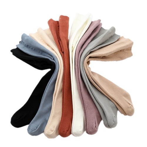 Winter Thick Ribbed Baby Girl Leggings Warm Fleece Vertical Striped Base Socks for Girls Children Leggings