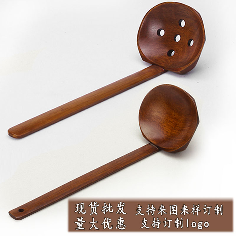 En stock al por mayor de primera clase cuchara de madera japonés y coreano palillos de madera olla caliente Changbing nanmu tortuga colador de uñas logo