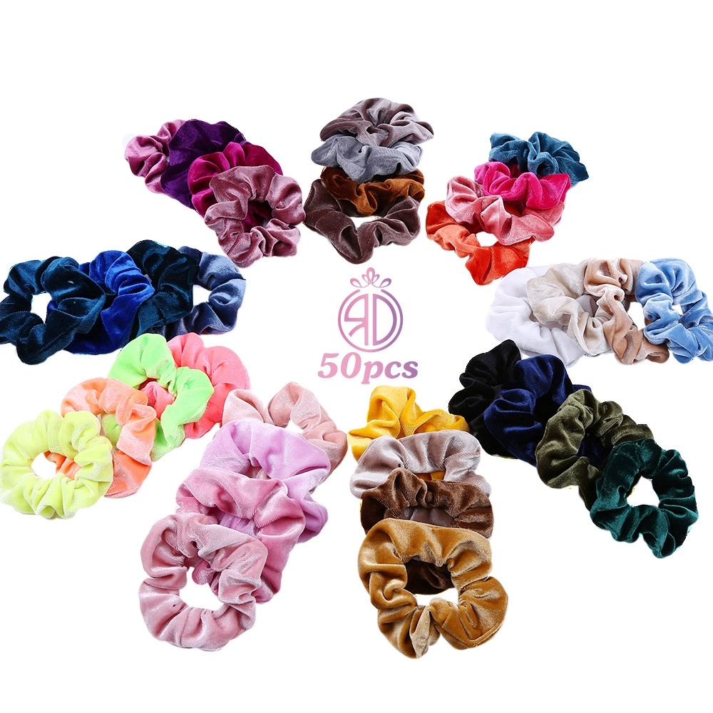 Hair Scrunchie (Swan) multicolour, European style, simple elegant design, 9.5×3.5 cm