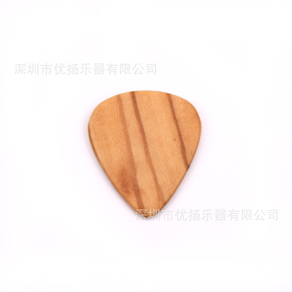Tallado logo guitarra de madera Pick madera metralla Folk Bass ukulele Pick Guitar Accesorios