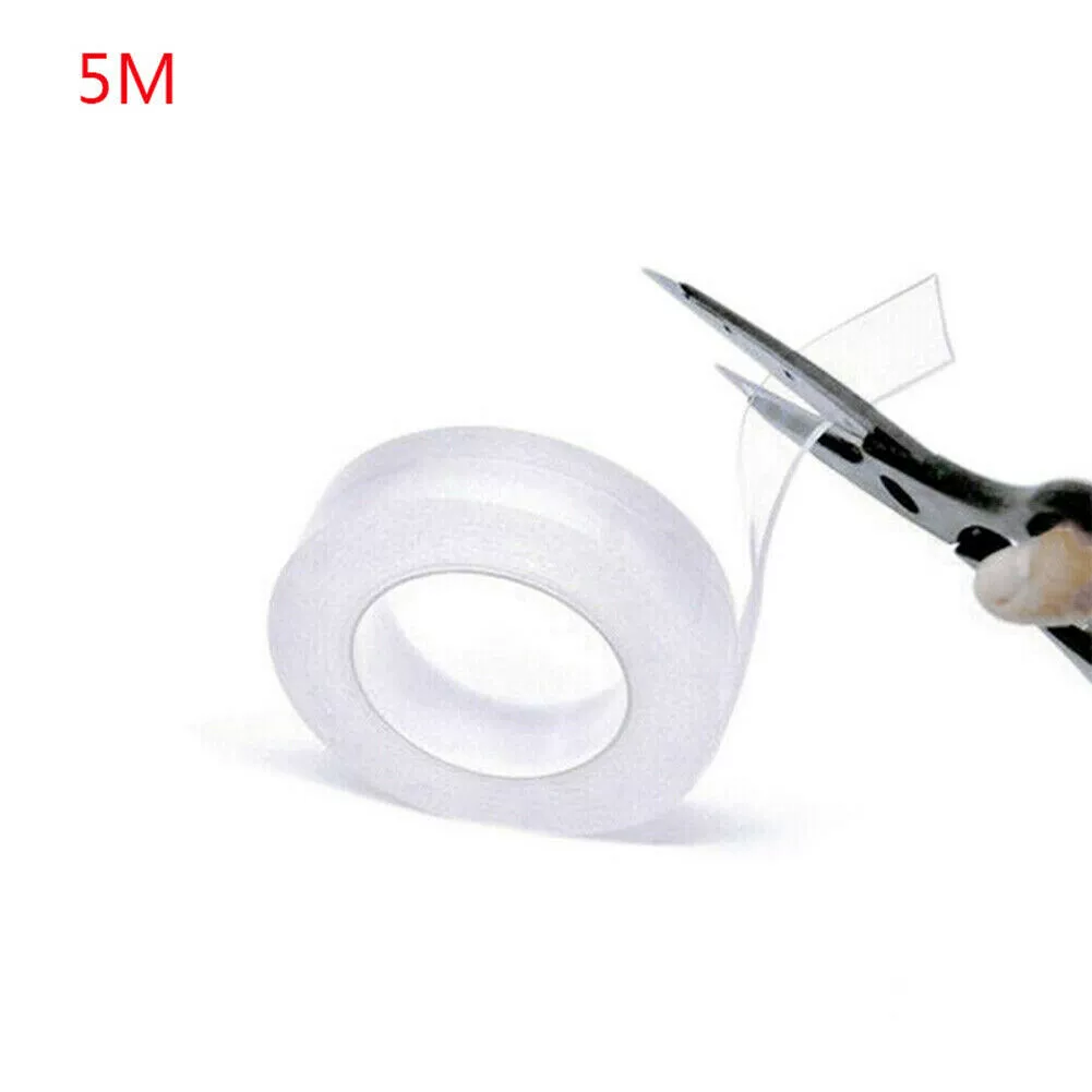 Домашняя практичная мощная лента прозрачная моющаяся двусторонняя лента многоразовая