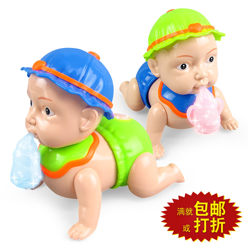 Nueva eléctrica bebé escalada simulación luz sonido música gateando puesto venta caliente al por mayor juguetes infantiles