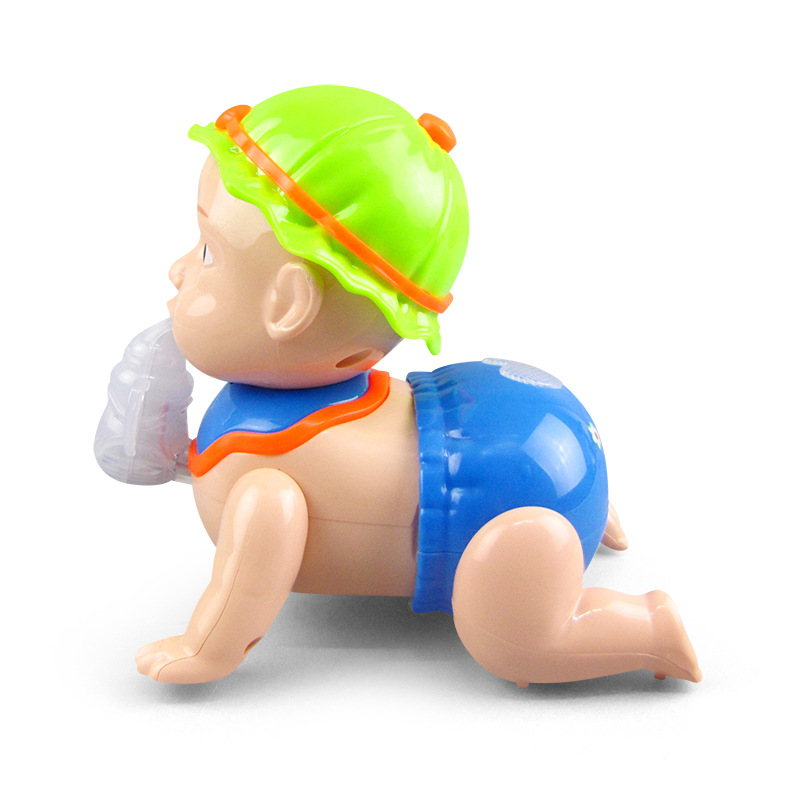 Nueva eléctrica bebé escalada simulación luz sonido música gateando puesto venta caliente al por mayor juguetes infantiles