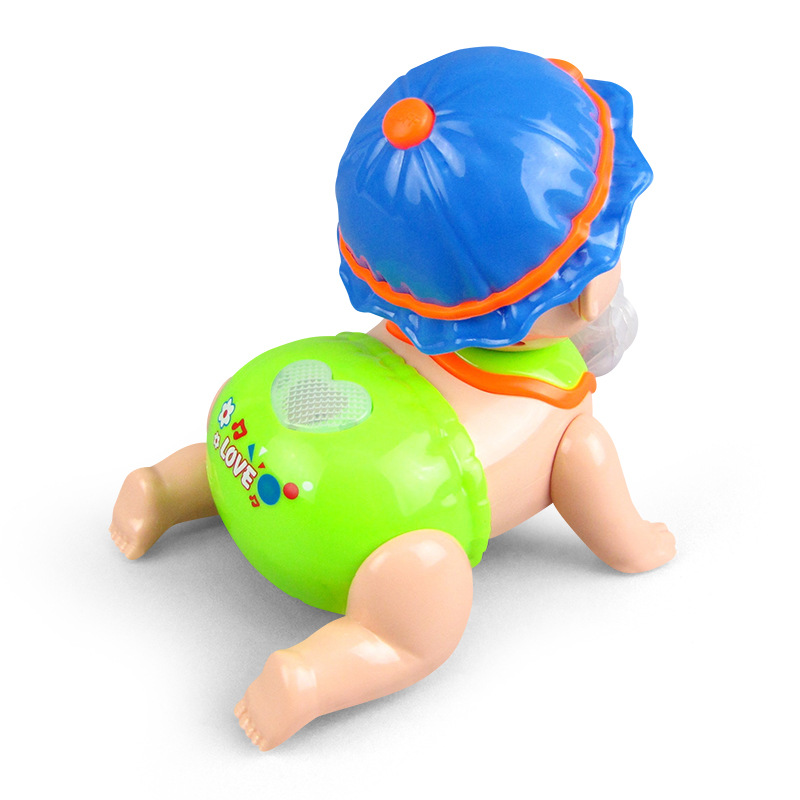 Nueva eléctrica bebé escalada simulación luz sonido música gateando puesto venta caliente al por mayor juguetes infantiles