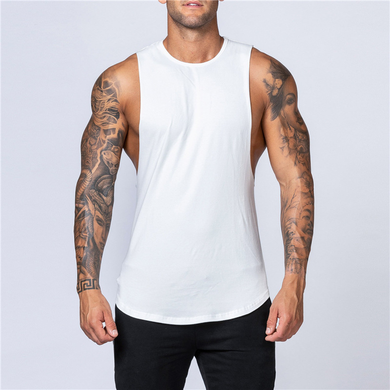 Summer Blank Pure Cotton Loose Waistcoat Men's singlet Men's Plain Fitness Sleeveless Vest for Men Summer Blank Pure Cotton Loose Waistcoat Men's singlet Men's Plain Fitness Sleeveless Vest for Men