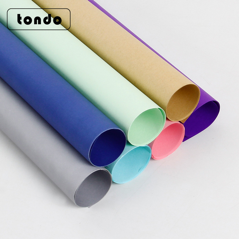 唐德 纯色牛皮纸水果礼盒牛皮纸花束包花纸花店鲜花包装材料