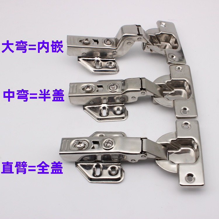 25/26/28/30mm Acero inoxidable 40 taza pesada buffer puerta bisagra 40 taza tubo aviones bisagra fija