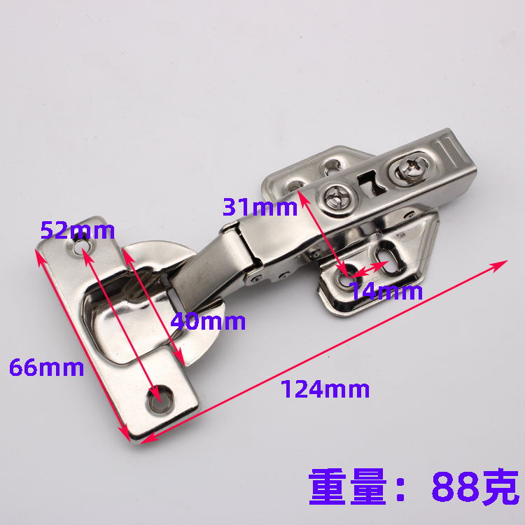 25/26/28/30mm Acero inoxidable 40 taza pesada buffer puerta bisagra 40 taza tubo aviones bisagra fija
