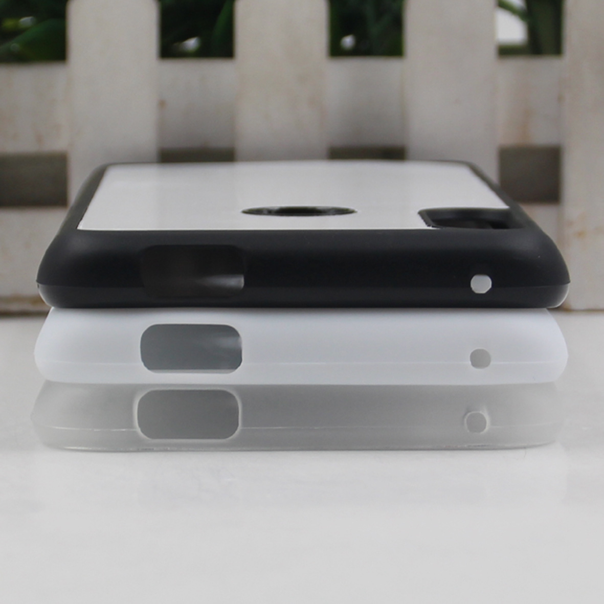 Impresión de transferencia térmica para Huawei Y9 Prime 2019 Borde de silicona TPU + PC teléfono caso en blanco material al por mayor