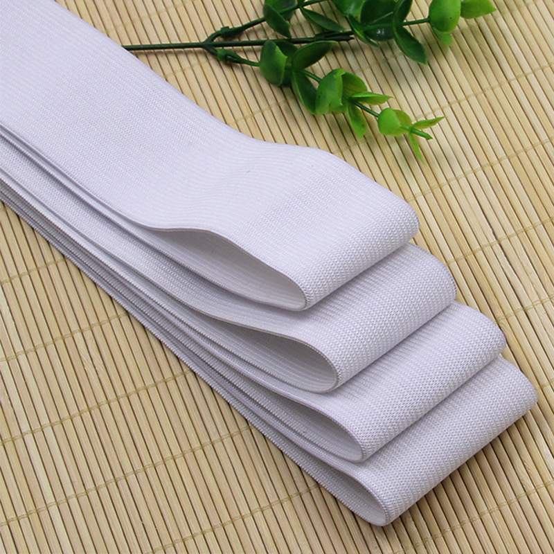 批发优质平纹扁宽黑白松紧带织带黑白色孕妇儿童弹力松紧带现货