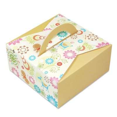 Flor de primavera Otoño Luna embalaje para hornear 4 tabletas 63-80g caja de pastel de Luna portátil caja de pastelería occidental Caja de galletas 10 piezas