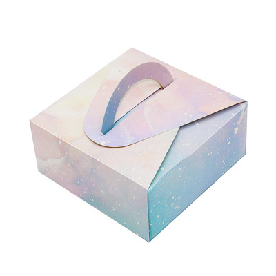 Flor de primavera Otoño Luna embalaje para hornear 4 tabletas 63-80g caja de pastel de Luna portátil caja de pastelería occidental Caja de galletas 10 piezas