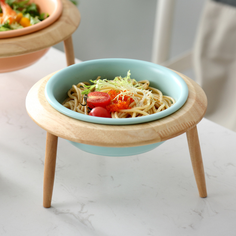 Ensalada de fruta de cerámica nórdica creativa Casa de cerámica sala de estar de fruta Placa de fruta caramelo seco tazón de gato y perro