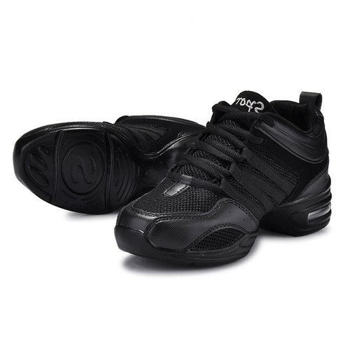 Modern Women's Shoes Comfortable Mesh Breathable Fashion Ladies Dance Shoes Soft Sole Heel-raising Square Dance Shoes