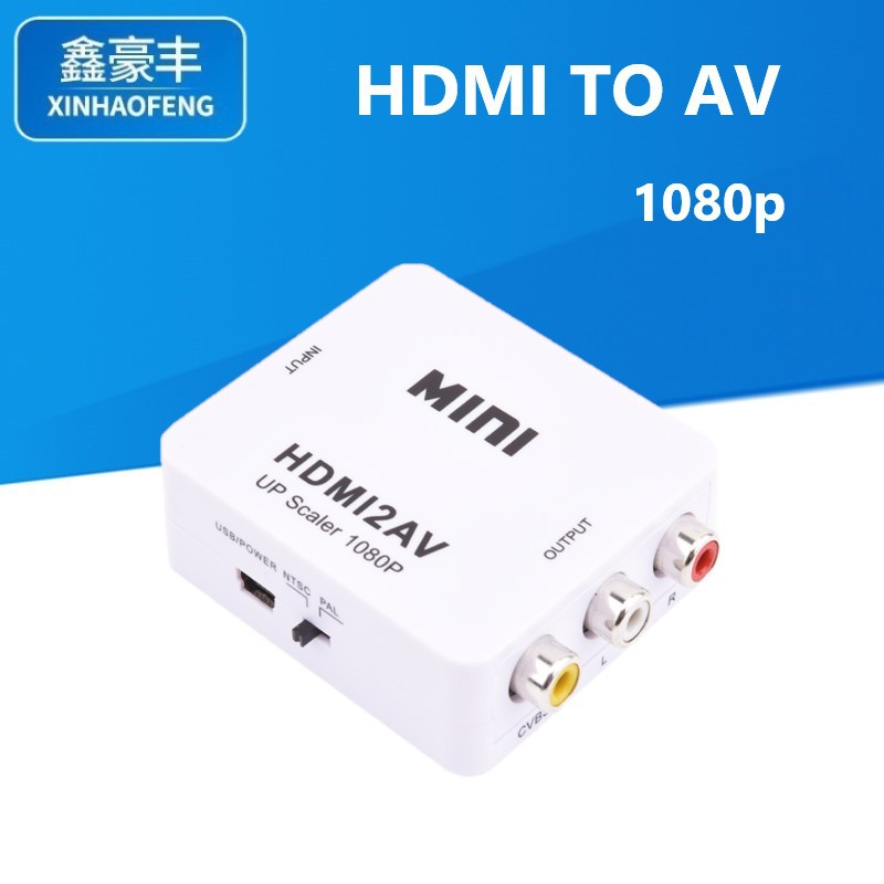 HDMI转RCA视频转接线1080P MINI高清HDMI2AV 迷你HDMI转AV转换器