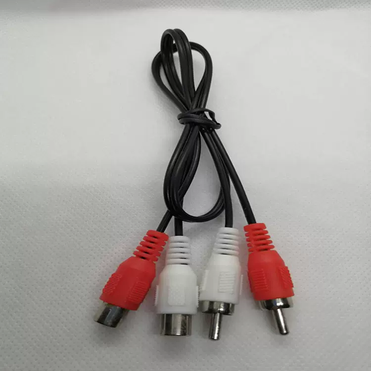RCA公转RCA母延长线  音视频线 二对二音频线AV音响箱连接线