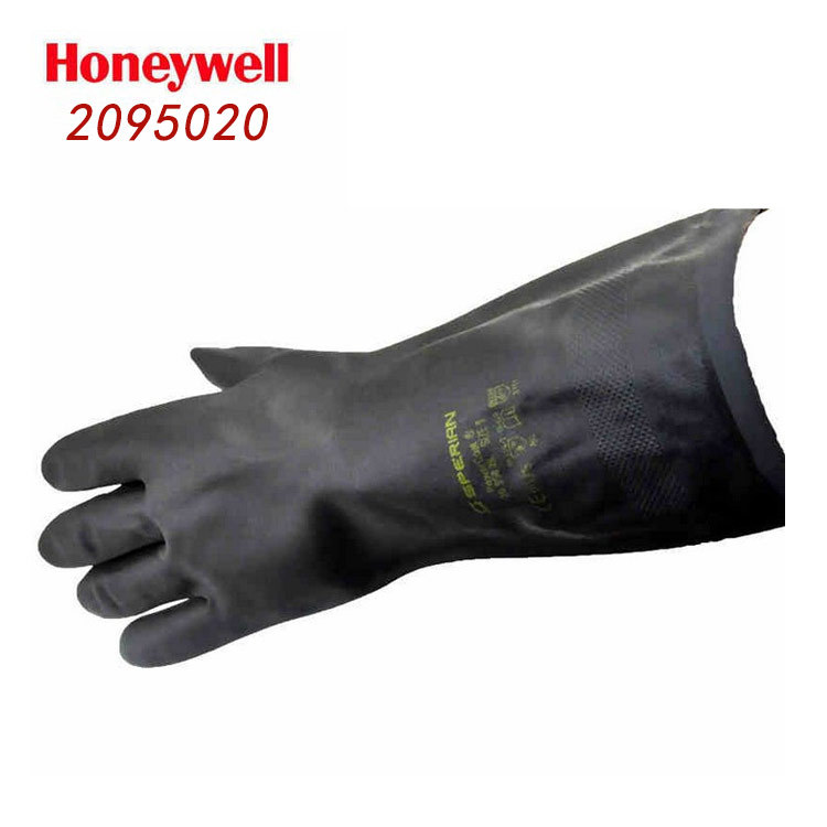 霍尼韦尔 2095020氯丁橡胶防化手套 防腐蚀耐酸碱耐油劳保手套