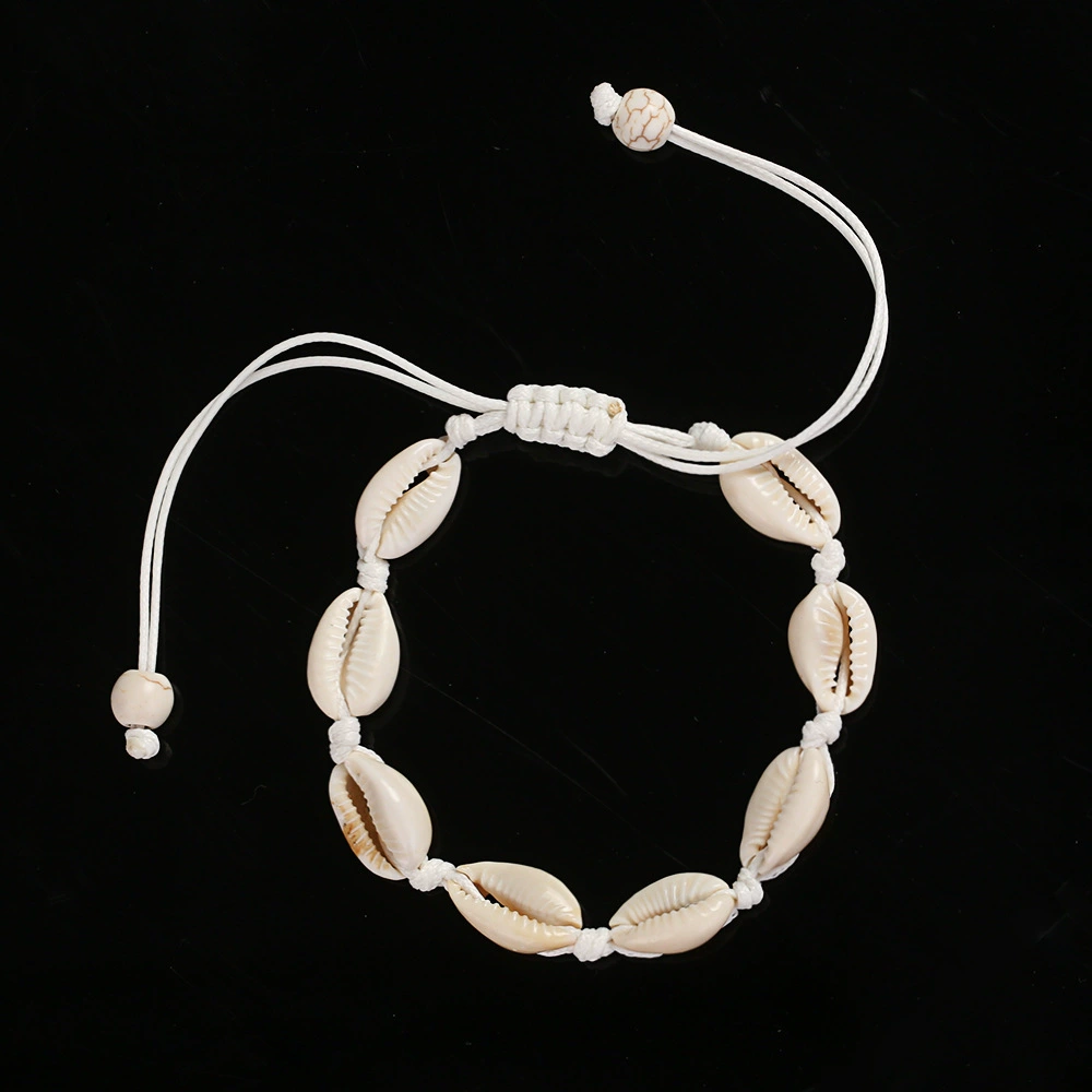 Woven Shell Bracelet, Adjustable 18 cm, European-style Simple Elegant Accessory