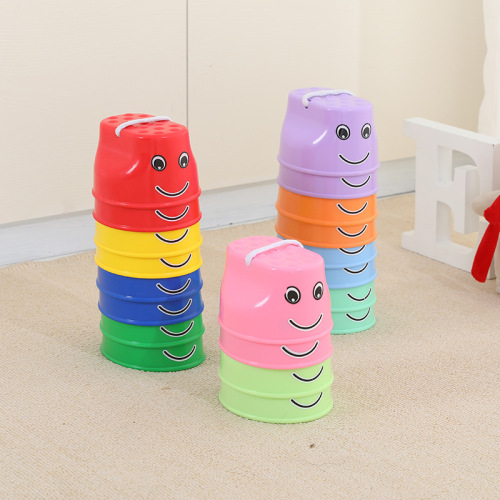 Preschool Early Childhood Education Toys Smiling Colorful Thickened Children's Stilts Balance Training Balance Stilts Wholesale