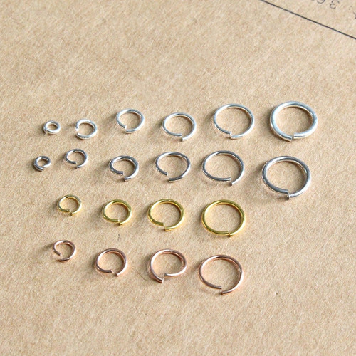 S925 sterling silver open ring DIY wholesale accessories connected live small silver ring open ring silver ring small round ring