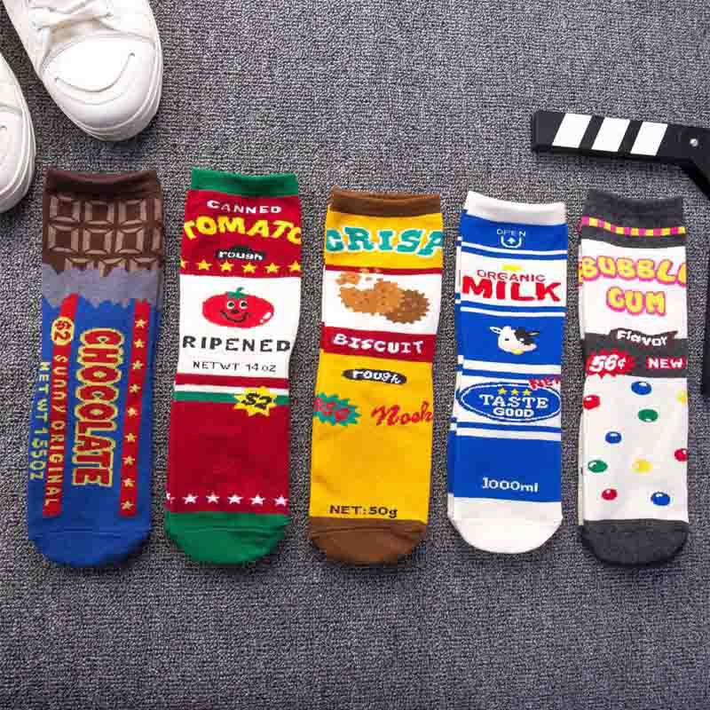 Autumn and Winter Korean ins Hong Kong-style Socks on behalf of the hair popular with the same milk mid-tube socks personality couples fashion socks skateboard socks
