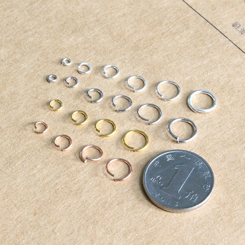 S925 sterling silver open ring DIY wholesale accessories connected live small silver ring open ring silver ring small round ring