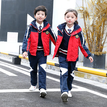小学生校服春秋套装初高中班服冲锋衣三件套批发幼儿园园服秋冬装