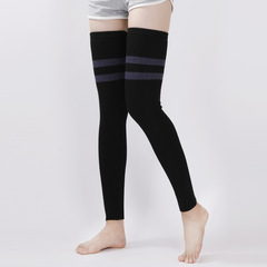 Cashmere knee-high socks with wool knee pads, extended and thickened for warmth, suitable for cold legs, unisex, autumn and winter foot protection, non-slip