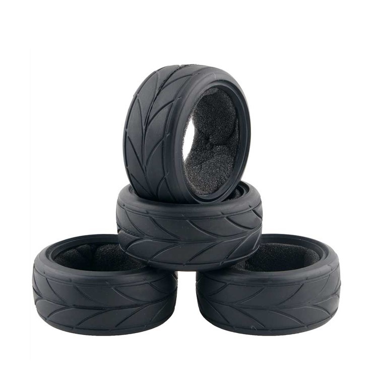 Neumático de carreras plano para coche modelo 1/10, adecuado para neumáticos de carreras callejeras ARRMA HSP TRAXXAS.