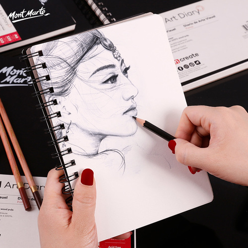 Montmartre a4 sketchbook loose-leaf 120 pages removable 8k thickened paper sketch paper cross-border wholesale sketchbook