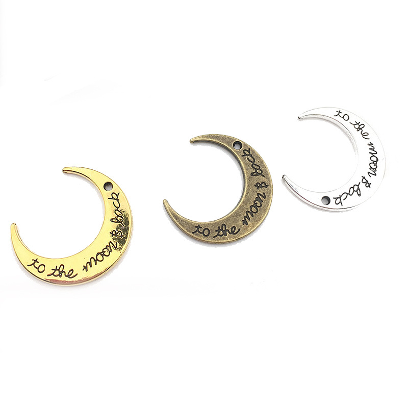 Directo de fábrica DIY accesorios de la joyería de la aleación de la vendimia Hollow Moon Star colgante material colgante hecho a mano