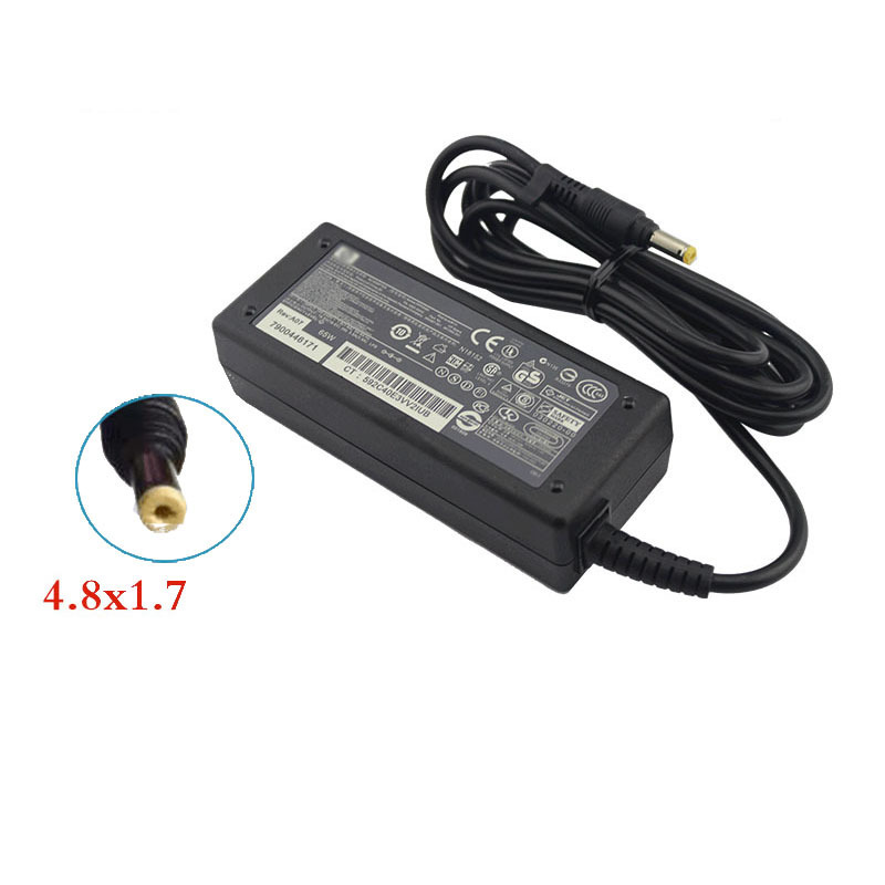 PoWer Adapter 18.5V3.5a 65W 4.8*1.7 Small YelloW Port Suitable for Hp Conpaq V3000 520