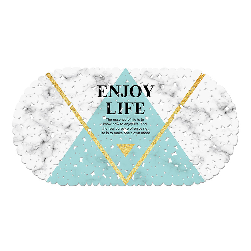 Alfombra de baño impresa bañera estera antideslizante TPE ducha alfombra de baño Nordic ins ventosa de plástico baño alfombra antideslizante