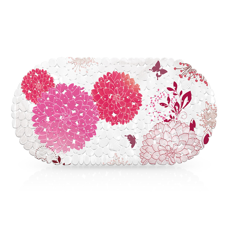 Alfombra de baño impresa bañera estera antideslizante TPE ducha alfombra de baño Nordic ins ventosa de plástico baño alfombra antideslizante