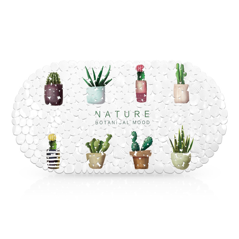 Alfombra de baño impresa bañera estera antideslizante TPE ducha alfombra de baño Nordic ins ventosa de plástico baño alfombra antideslizante