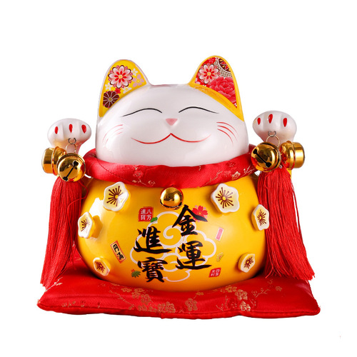 Lucky Cat Large Ornament Piggy Bank Shop Opening Gift Home Ornament Creative Gift Ceramic Craft Gift